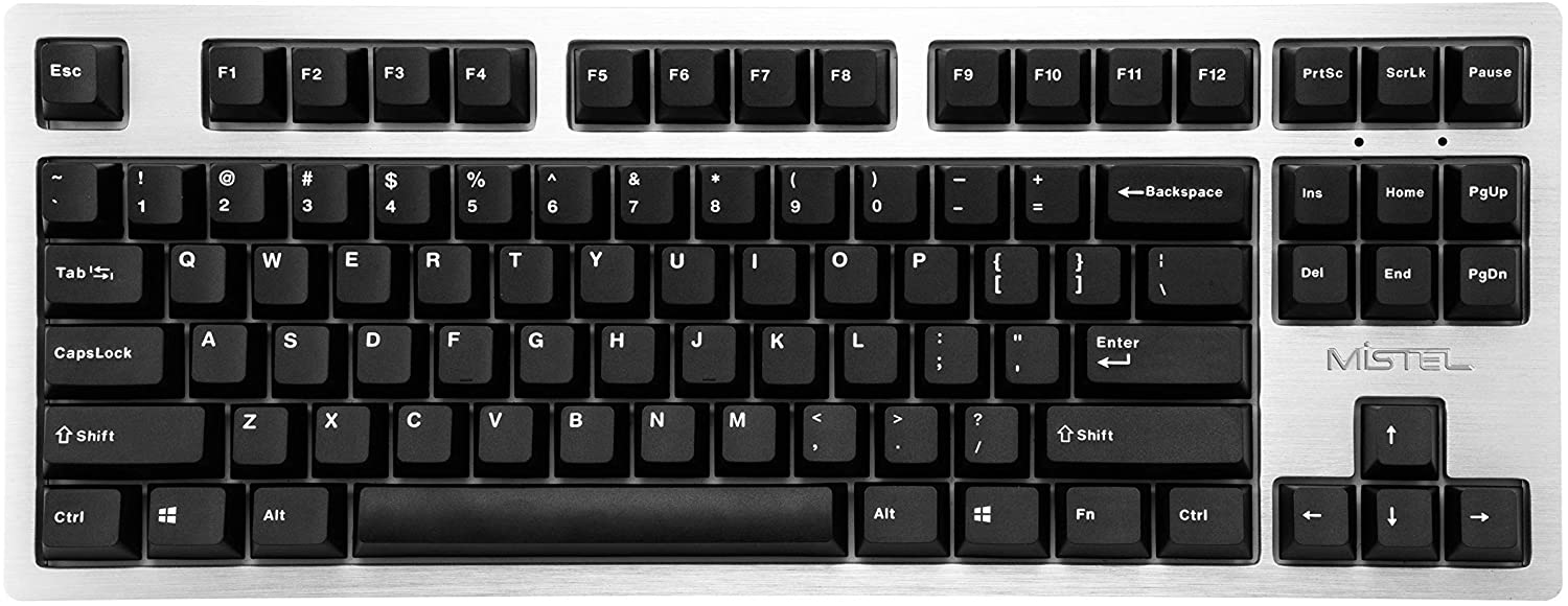 Mistel Doubleshot PBT OEM Profile Mechanical Keyboard Keycaps White on Black MKUJSNG19Z |27361|