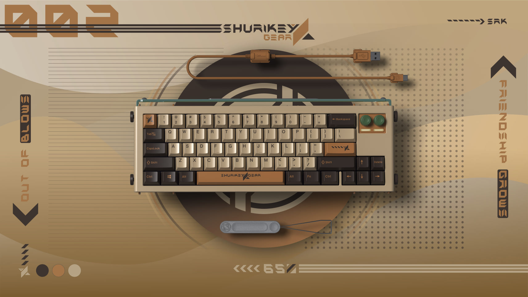 Shurikey Hanzo 002 Bluetooth 65% Mechanical Keyboard