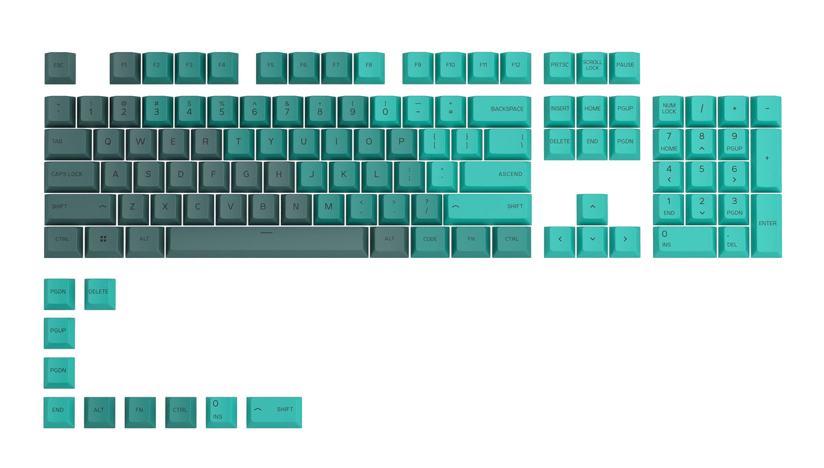 Glorious PC GPBT Rain Forest Dye Sub PBT Keycap Set MKO82YZIHL |0|