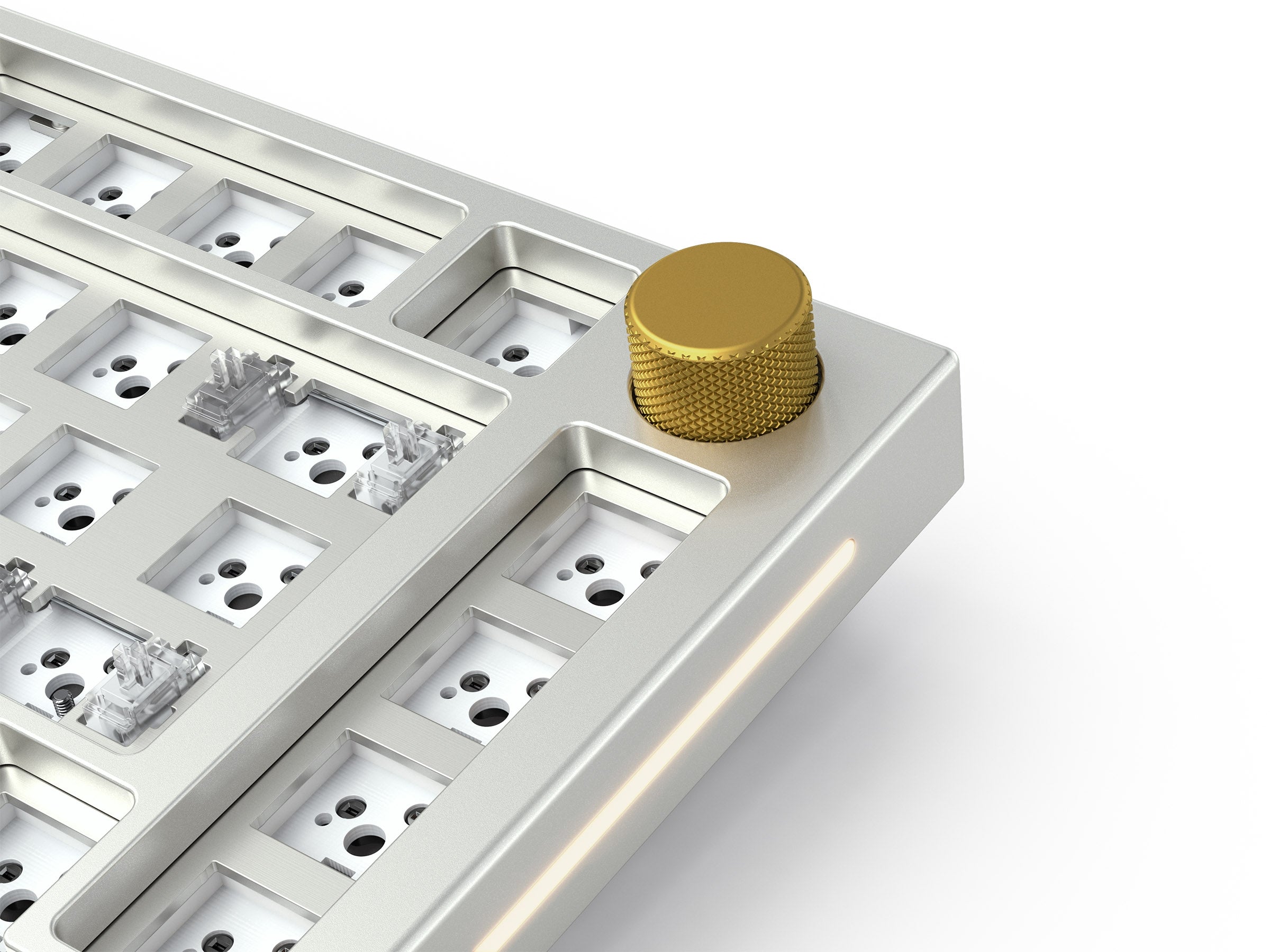 Glorious Gaming Drehknopf Für GMMK PRO & Numpad – Aus Aluminium, Werkzeuglos Wechselbar, Matte Weiße Oberfläche