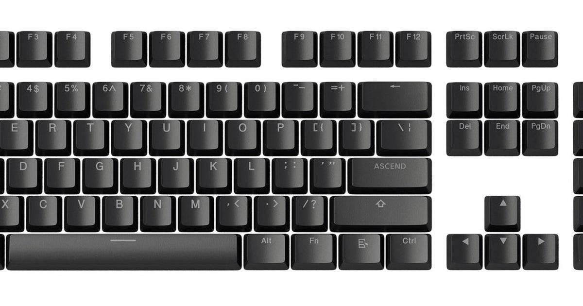 Glorious PC Black 104 Key OEM Profile Double Shot ABS Keycap Set