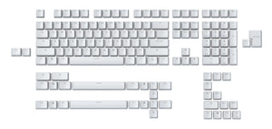 Glorious PC ABS Double Shot Keycaps Set 104 Key White USA MKPOEGQOW5 |0|