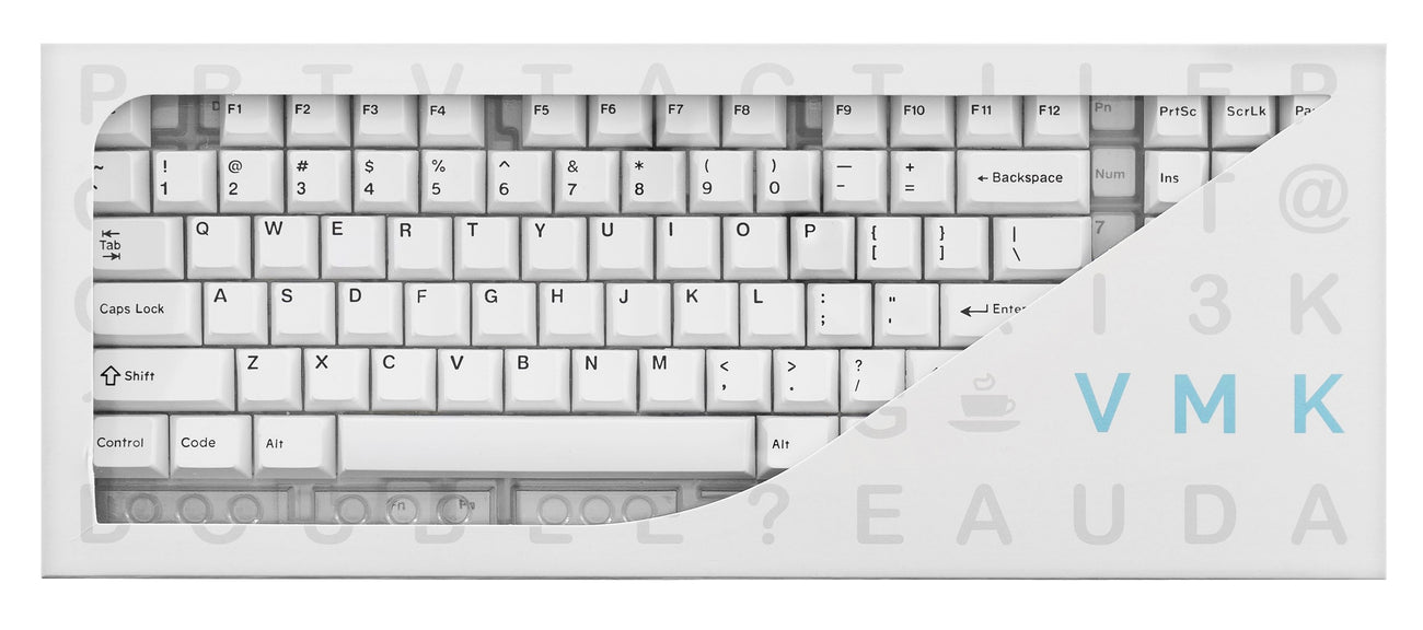 VMK Black on White 171 Key Cherry Profile Double Shot PBT Keycap Set