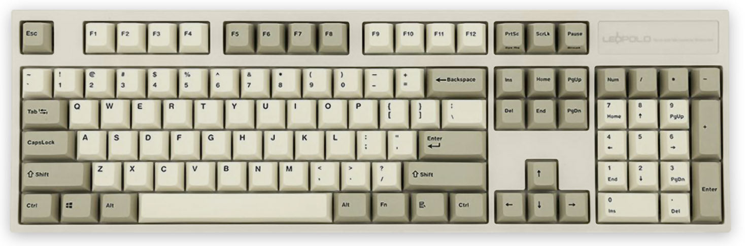 Leopold FC900RBT Two Tone White Mechanical Keyboard