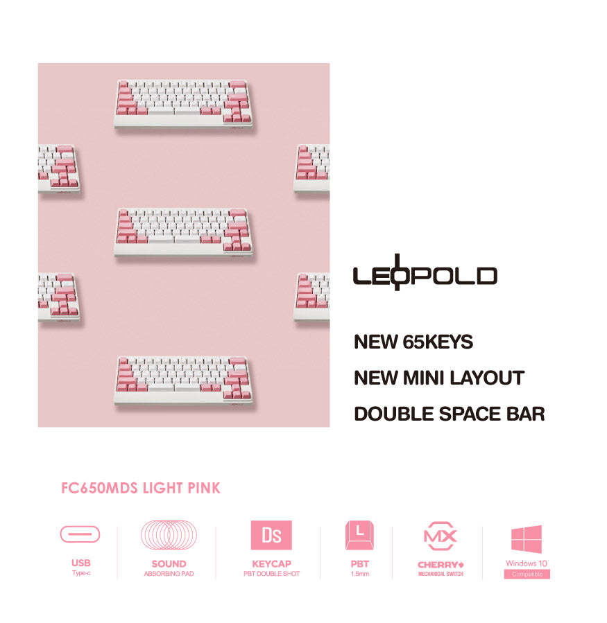 Leopold FC650MDS White/Pink PD MKPXD67Z50 |29055|