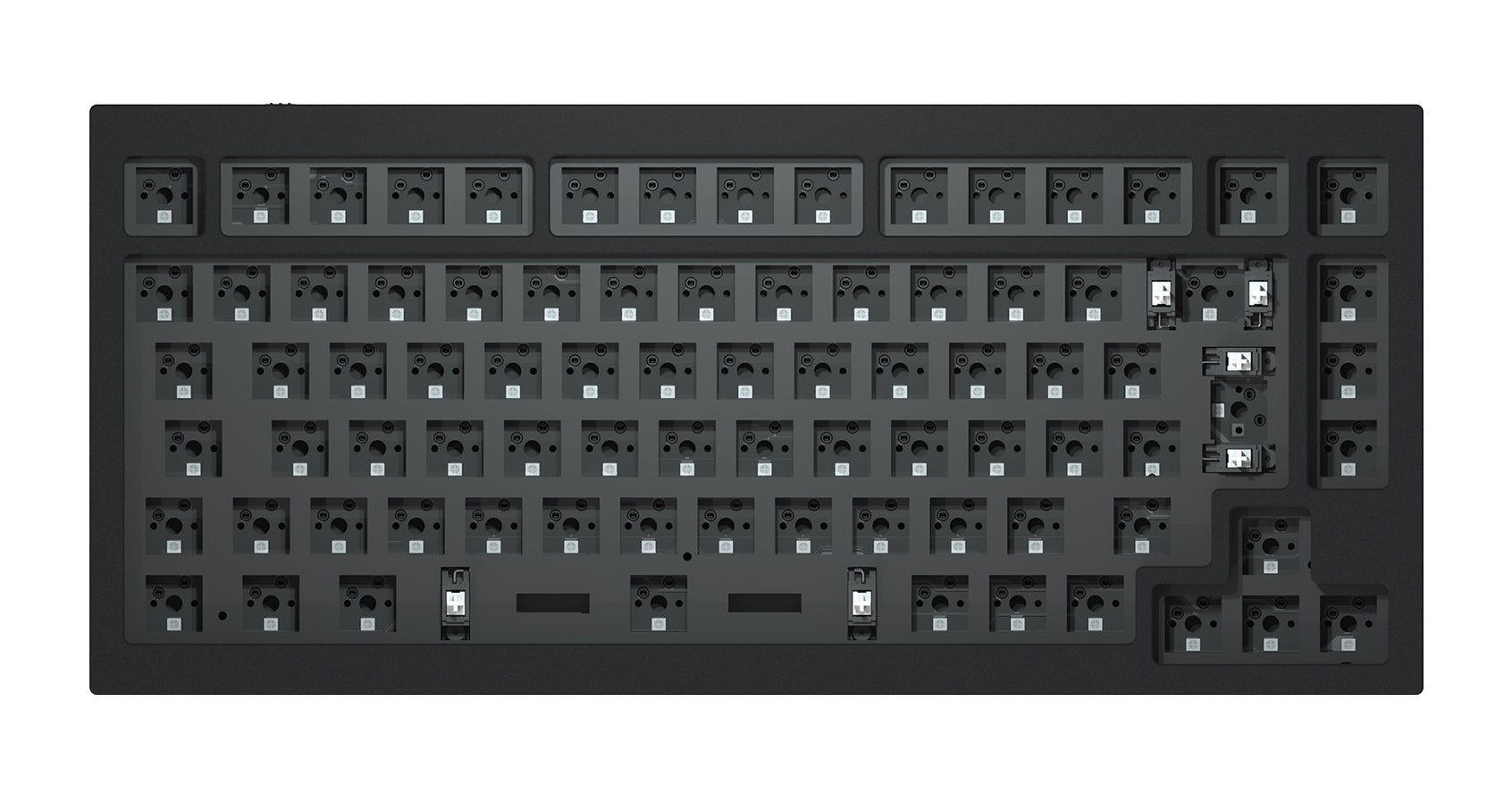 Keychron Q1 Carbon Black Aluminum Barebones ISO Mechanical Keyboard