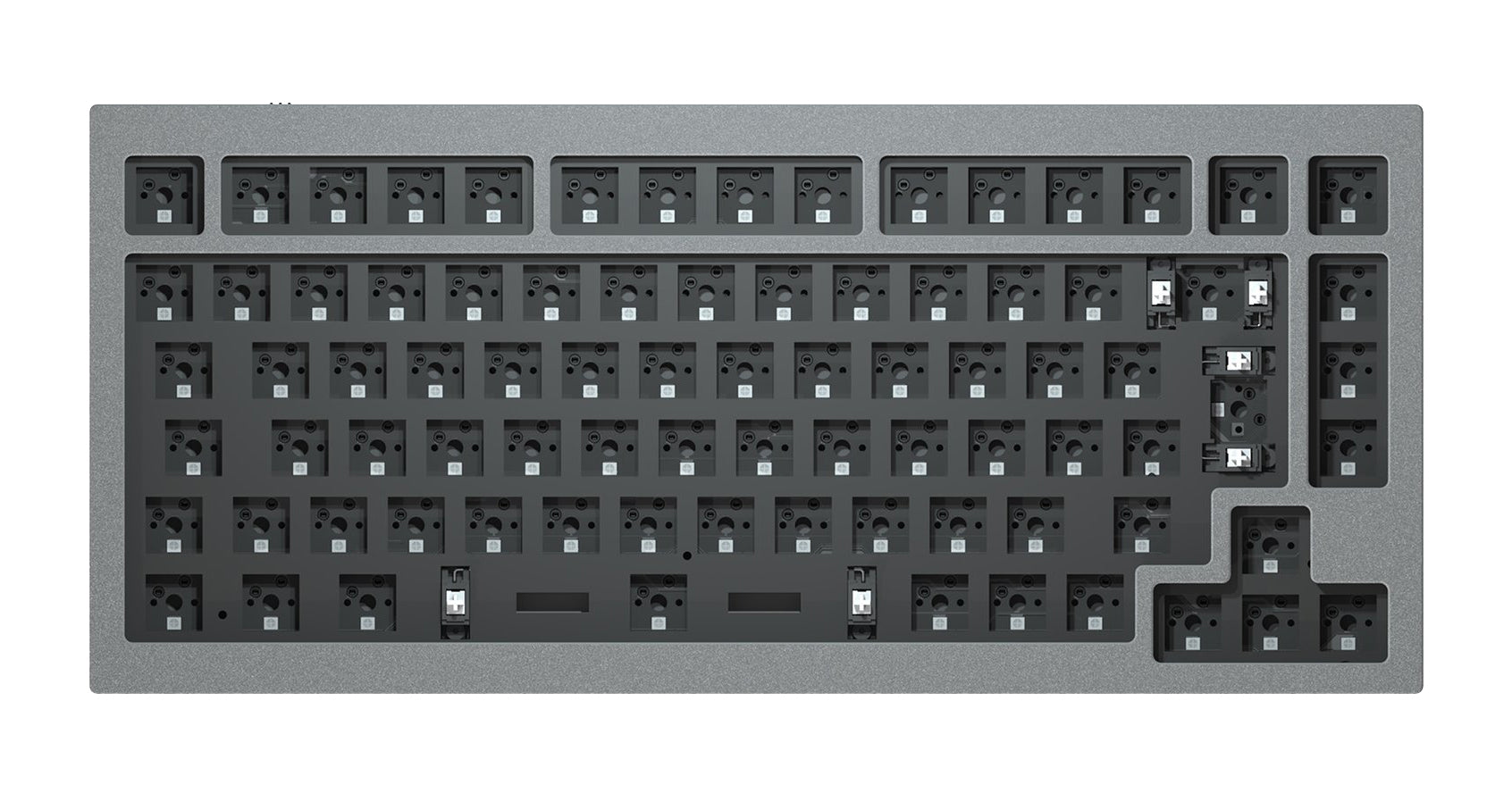 Keychron Q1 Space Grey Aluminum Barebones ISO Mechanical Keyboard