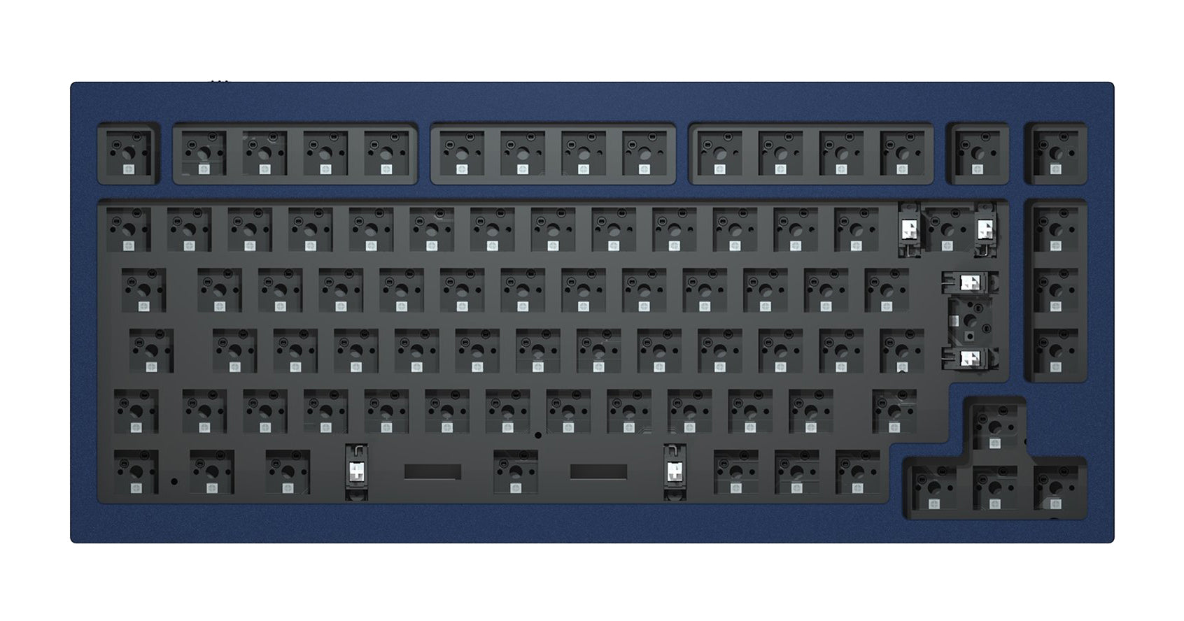 Keychron Q1 Navy Blue Aluminum Barebones ISO Mechanical Keyboard