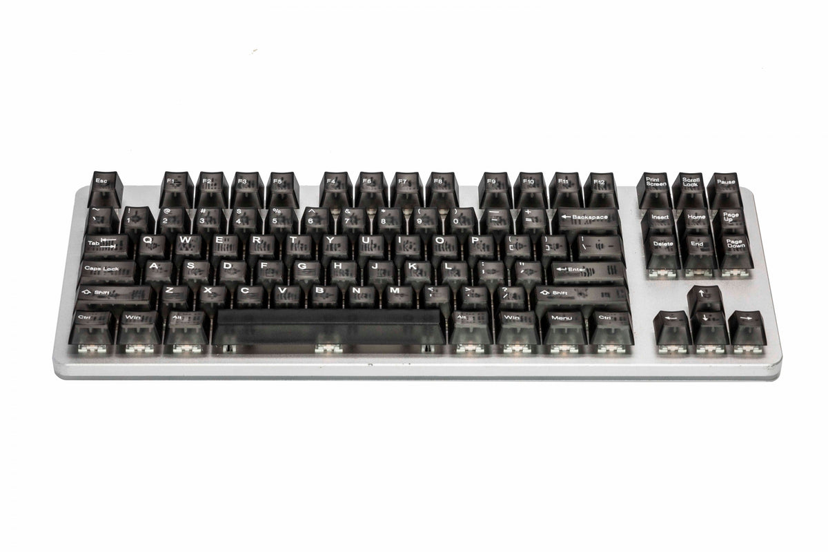 Tai-Hao Smokey Quartz Translucent 152 Keys Cubic Double Shot ABS Keyca