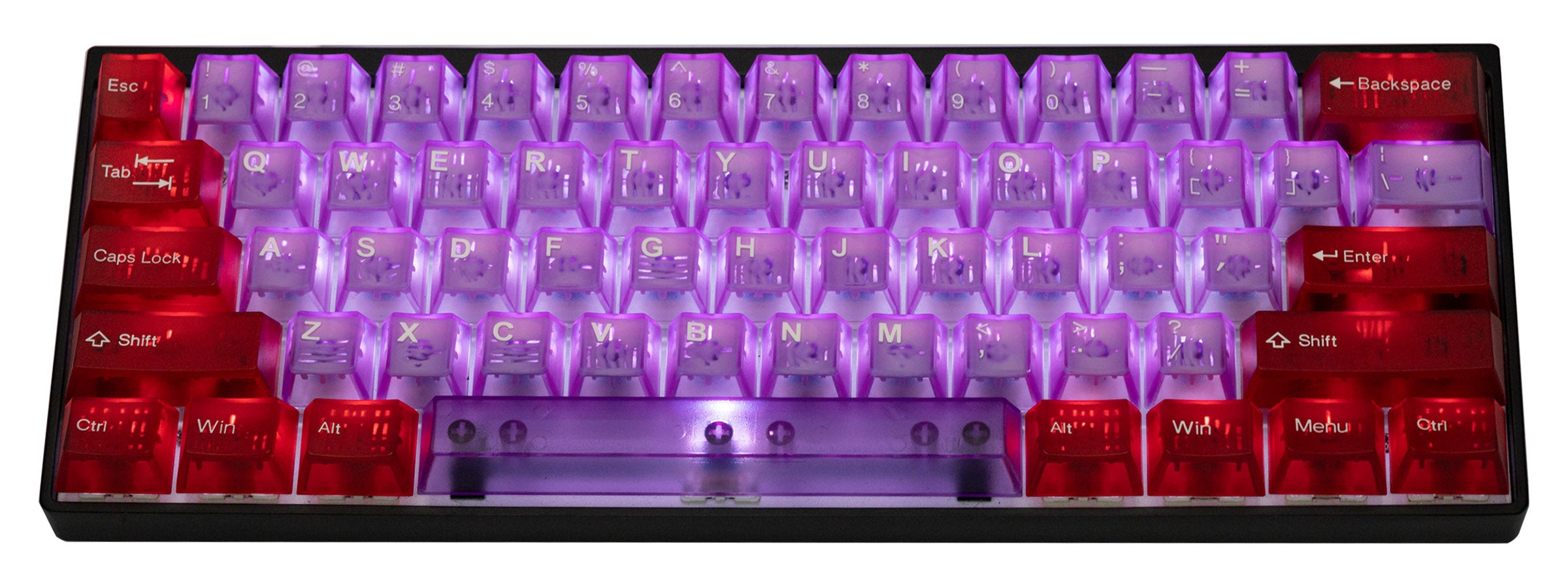 Tai-Hao Atomic Purple Keycap Set Translucent ABS 152 Keys Cubic MKATQSK3T1 |0|