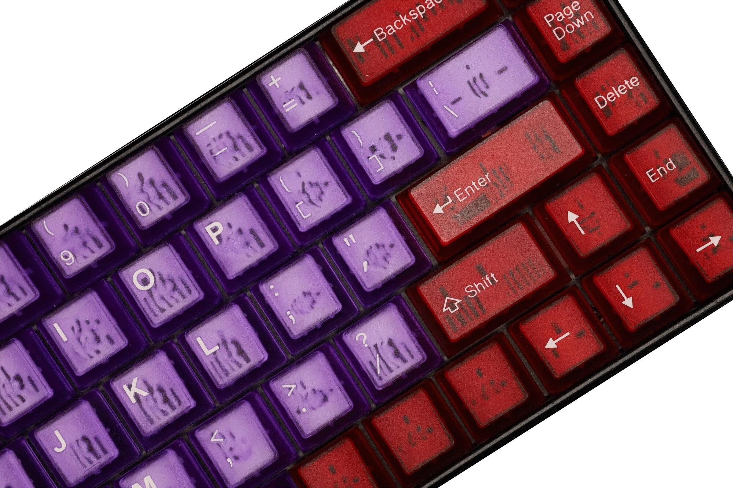 Tai-Hao Atomic Purple Keycap Set Translucent ABS 152 Keys Cubic MKATQSK3T1 |27913|