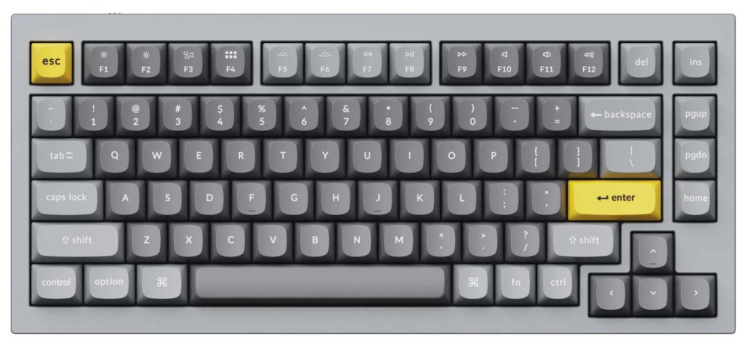 Keychron Q1 V2 Space Grey Aluminum 75% Mechanical Keyboard