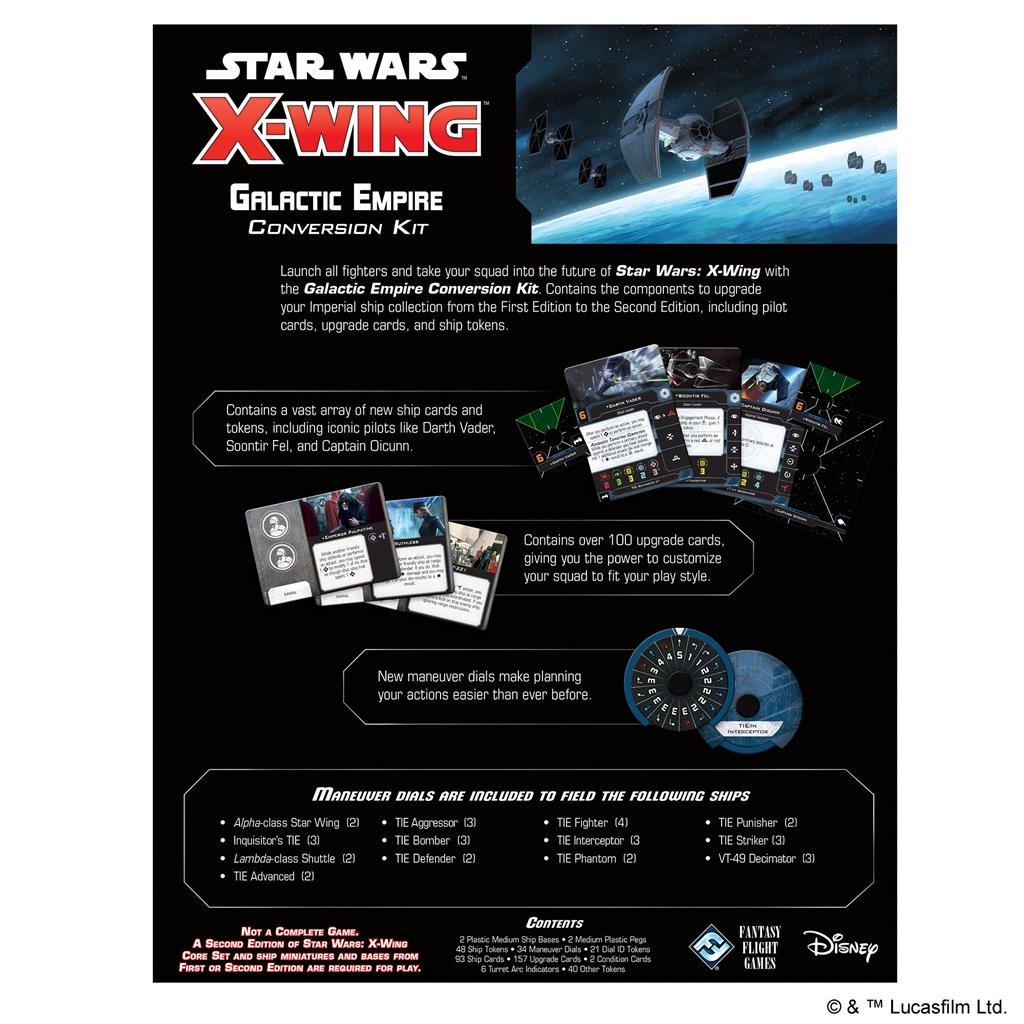 X-Wing 2nd Ed: Galactic Empire Conversion Kit MKQETU90HB |43459|