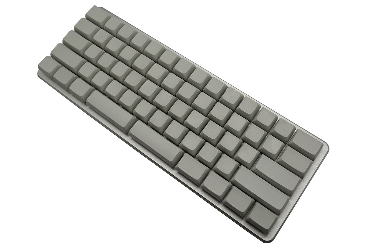 0.01 Z62 Silver Blank White LED 60% Blank PBT Mechanical Keyboard