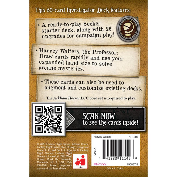 Arkham Horror LCG: Harvey Walters Investigator Starter Deck Arkham Horror LCG: Harvey Walters Investigator Starter Deck