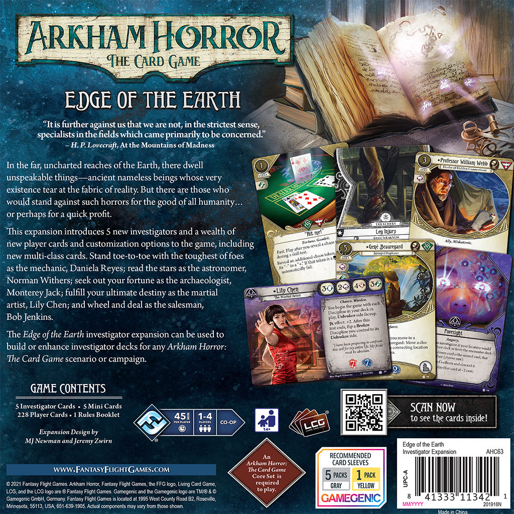 AH LCG: At the Edge of the Earth Investigator Expansion MKMWZZFDT4 |44683|
