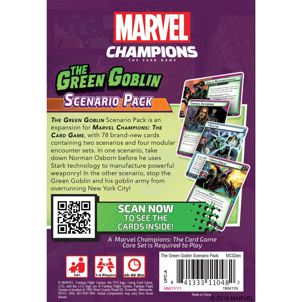 Marvel Champions : The Green Goblin Scenario Pack MKOADUX4VQ |45047|