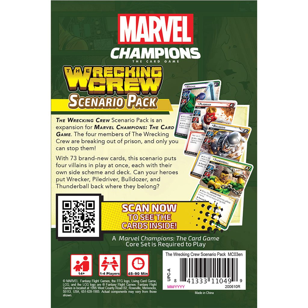 Marvel Champions: The Wrecking Crew Scenario Pack MKV8KDI62E |45050|