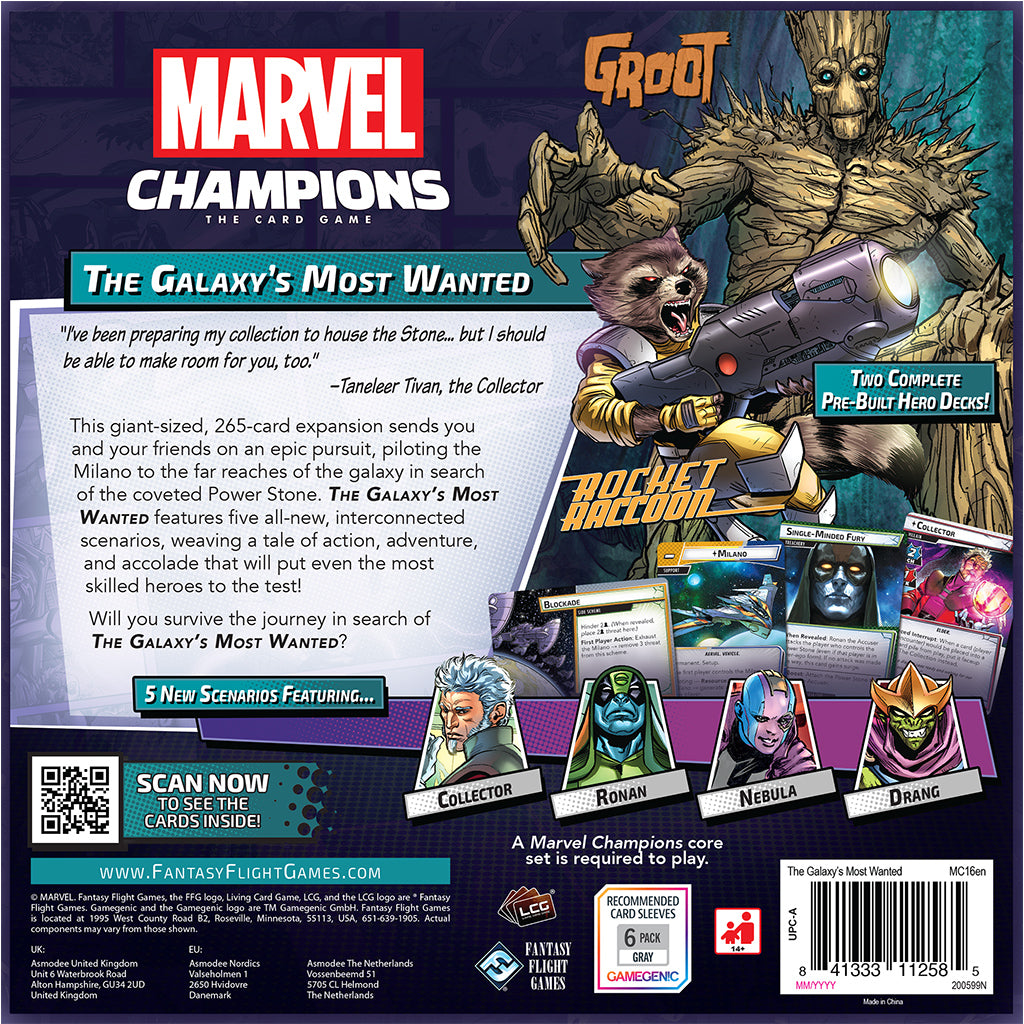 Marvel Champions: The Galaxys Most Wanted Expansion MK0VXKK4BB |45087|