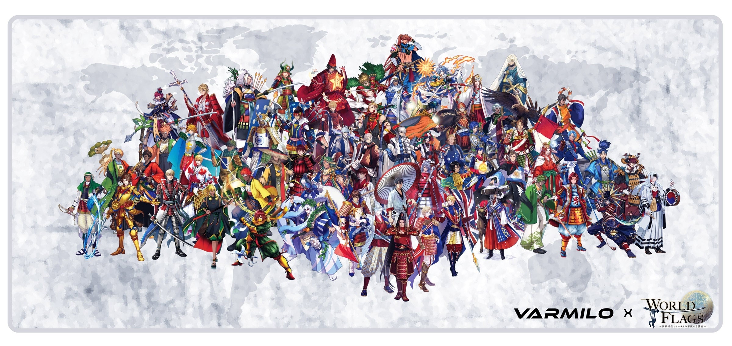 Varmilo Extra Large Olympics World Desk Mat with Stitched Edges MKJB5UYWKW |0|