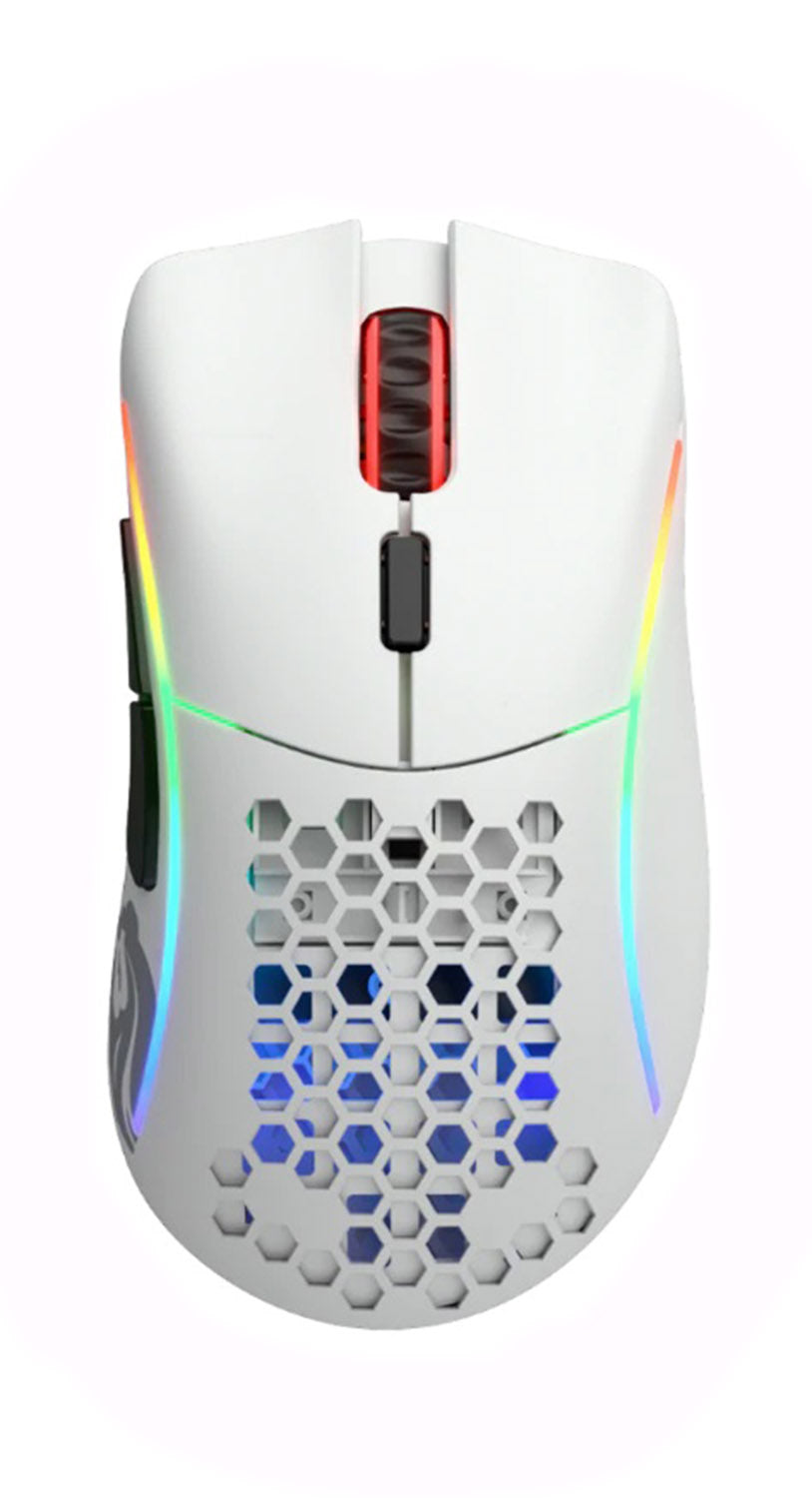 Glorious PC Model D Minus Wireless RGB Gaming Mouse Matte White MKMD7QY09U |0|
