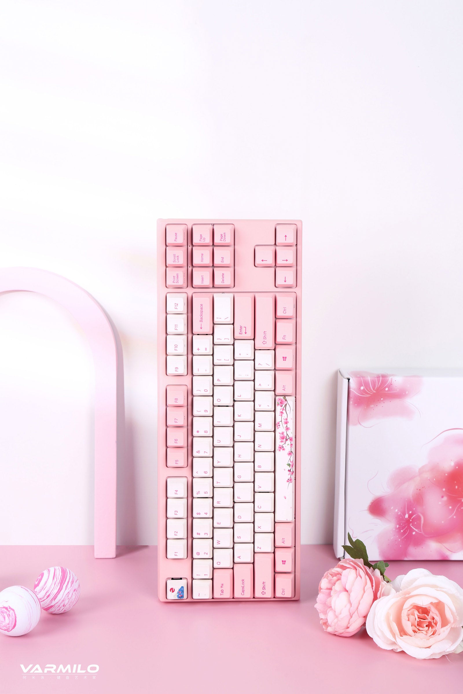 Varmilo VA Series V2 Sakura Round 1 TKL Mechanical Keyboard