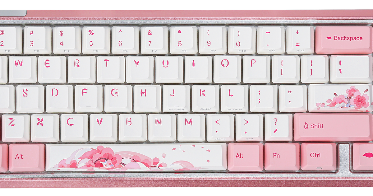 Varmilo Sword 2-68 Sakura R2 White LED 65% Dye Sub PBT Aluminum EC Mec