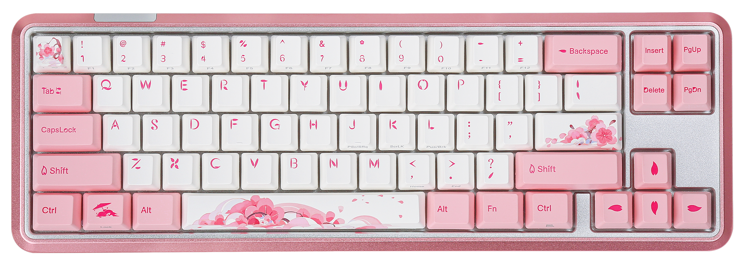 Varmilo Sword 2-68 Sakura R2 White LED 65% Dye Sub PBT Aluminum EC Mec Varmilo Sword 2-68 Sakura R2 White LED 65% Dye Sub PBT Aluminum EC Mec