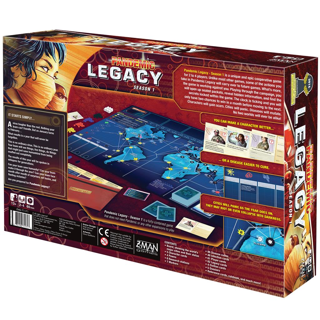 Pandemic: Legacy Season 1 (Red Edition) MKFWAUKH0E |47858|