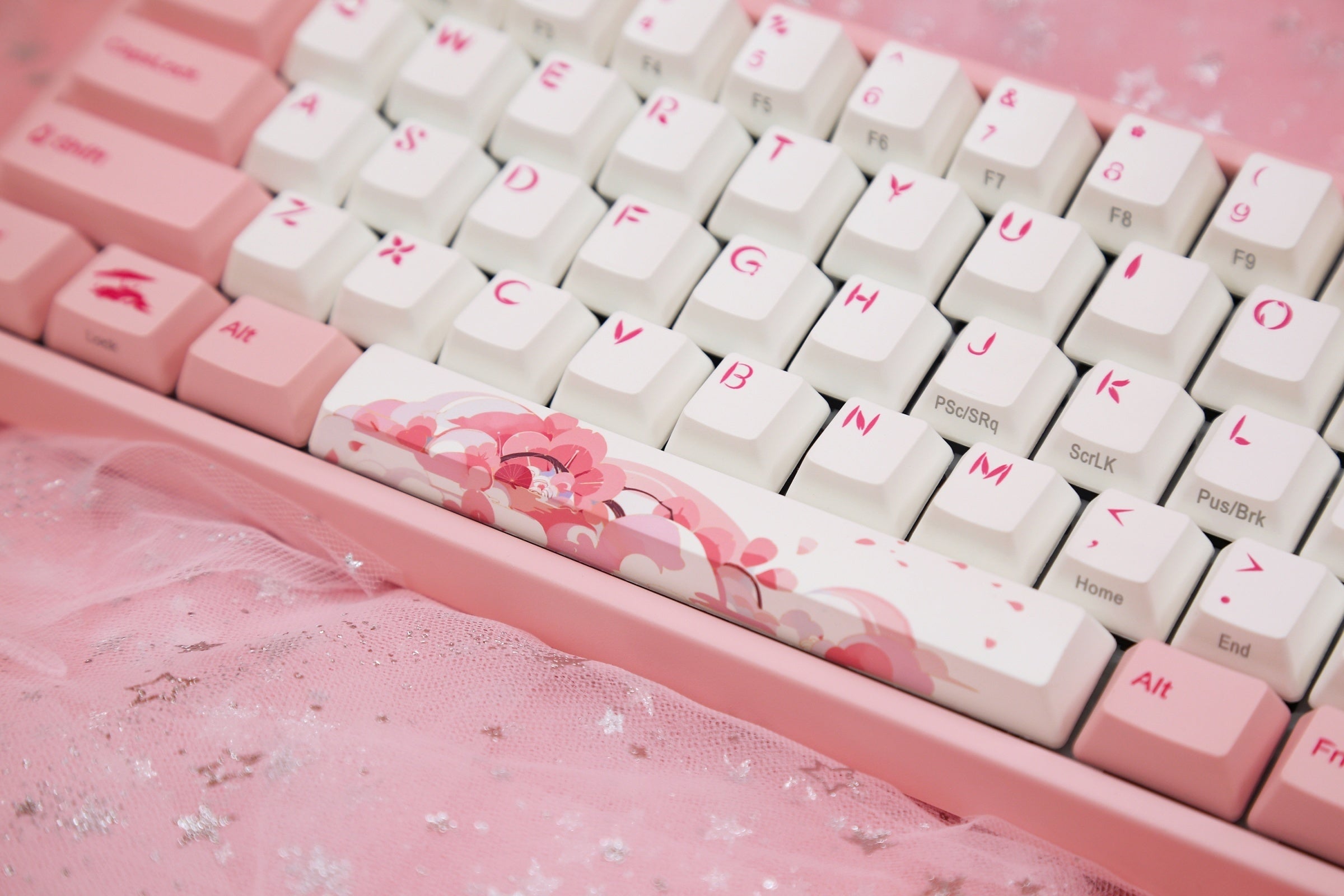 Ducky x Varmilo Miya Mac Pro Sakura Round 2 White LED 65% Double Shot PBT  Mechanical Keyboard