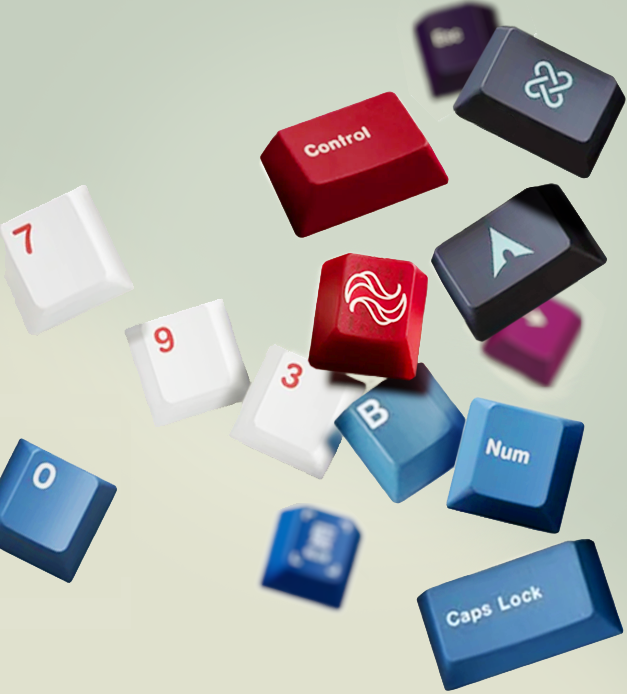 Tumbled Keycaps Mechanical Keyboards
